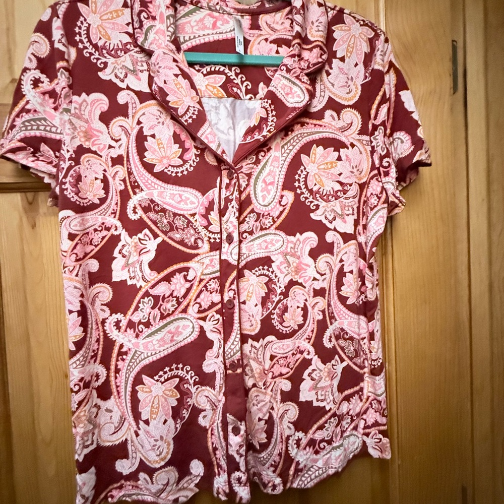 Soma Cool Nights Paisley Pajama Top – Size L